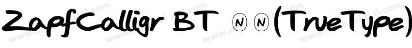 ZapfCalligr BT 常规(TrueType) (Wester字体转换